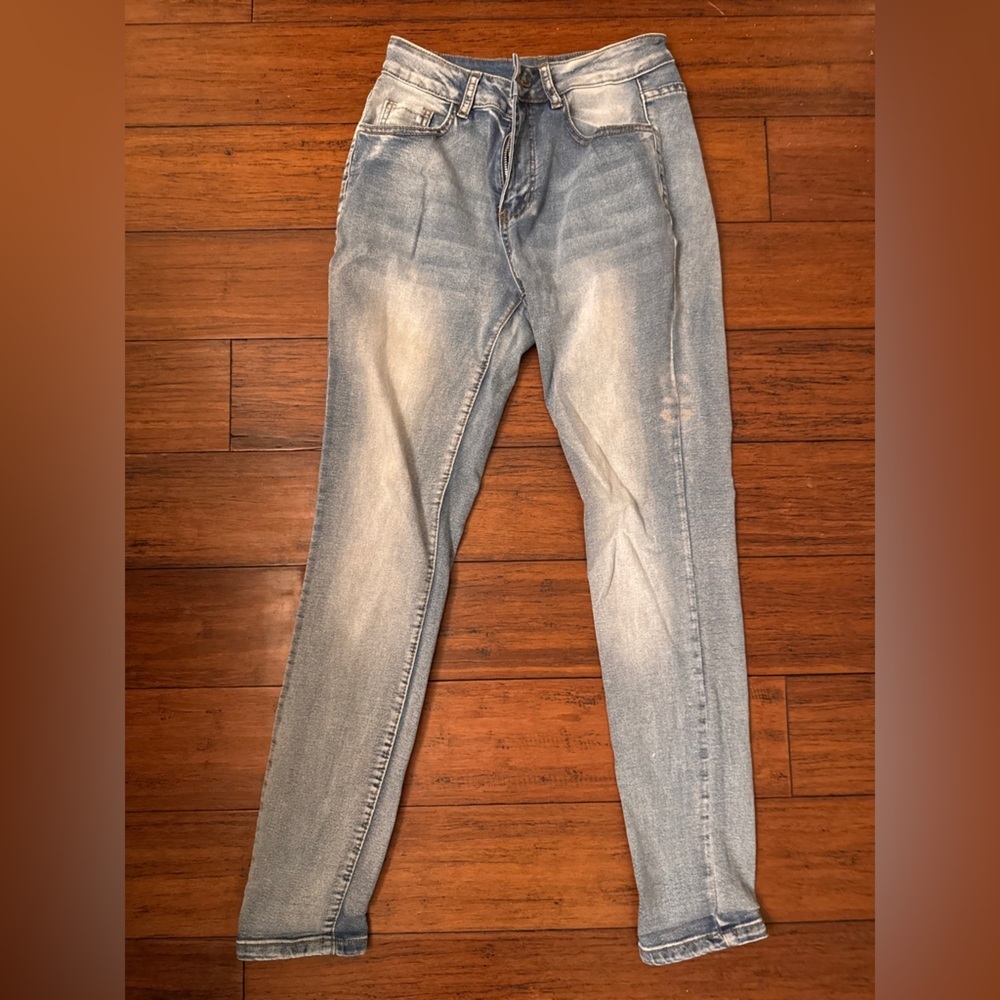 Stylish Faded Blue Jeans